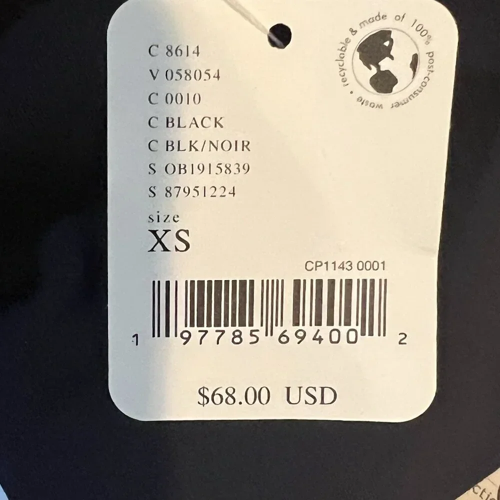 NWT $68 Free People X Hatch Maternity Bra XS Black Never Better Square Neck
